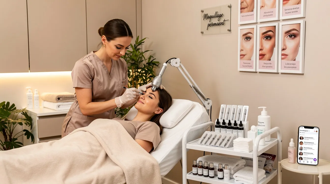 Espace de soin professionnel — institut de maquillage permanent à Lyon